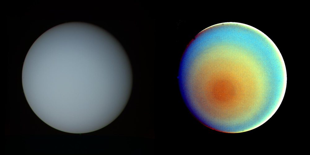 Voyager 2 true-colour view, 17 January 1986