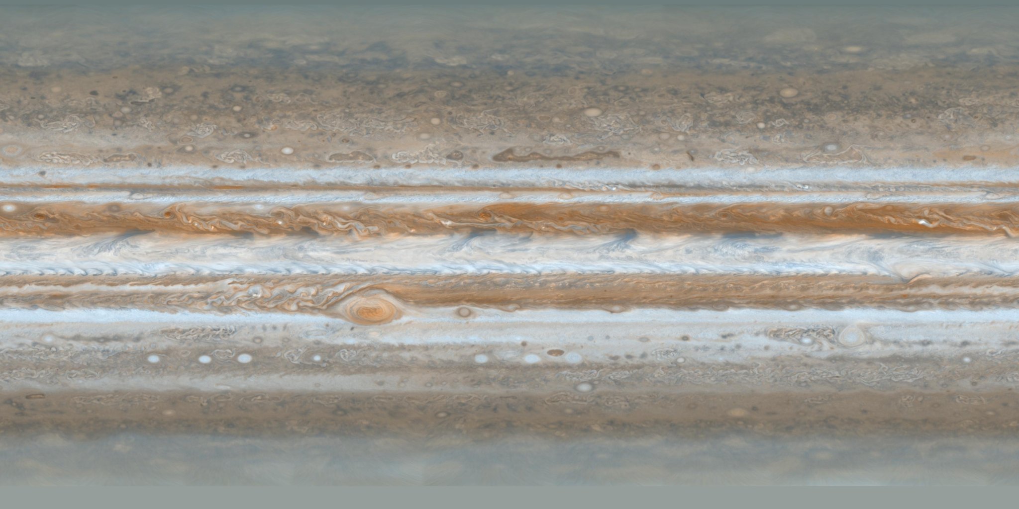 Cassini colour map of Jupiter