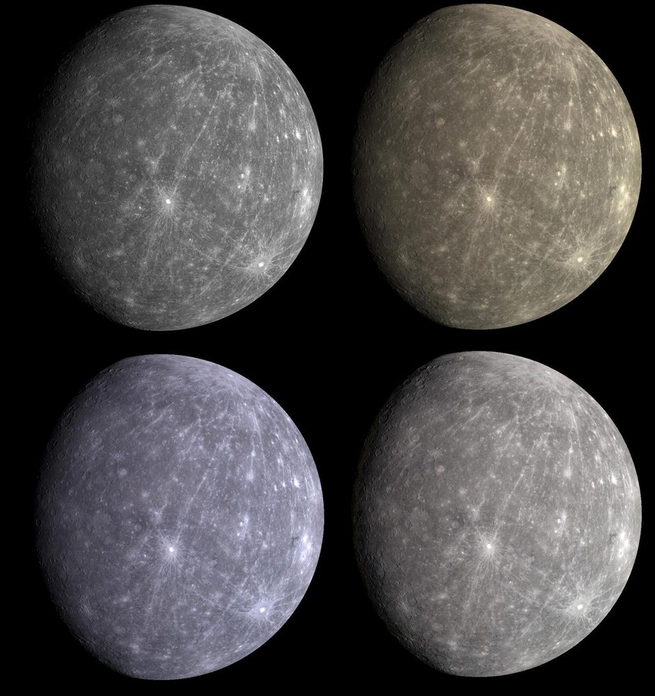 Mercury: MESSENGER three-filter composite, equal stretch