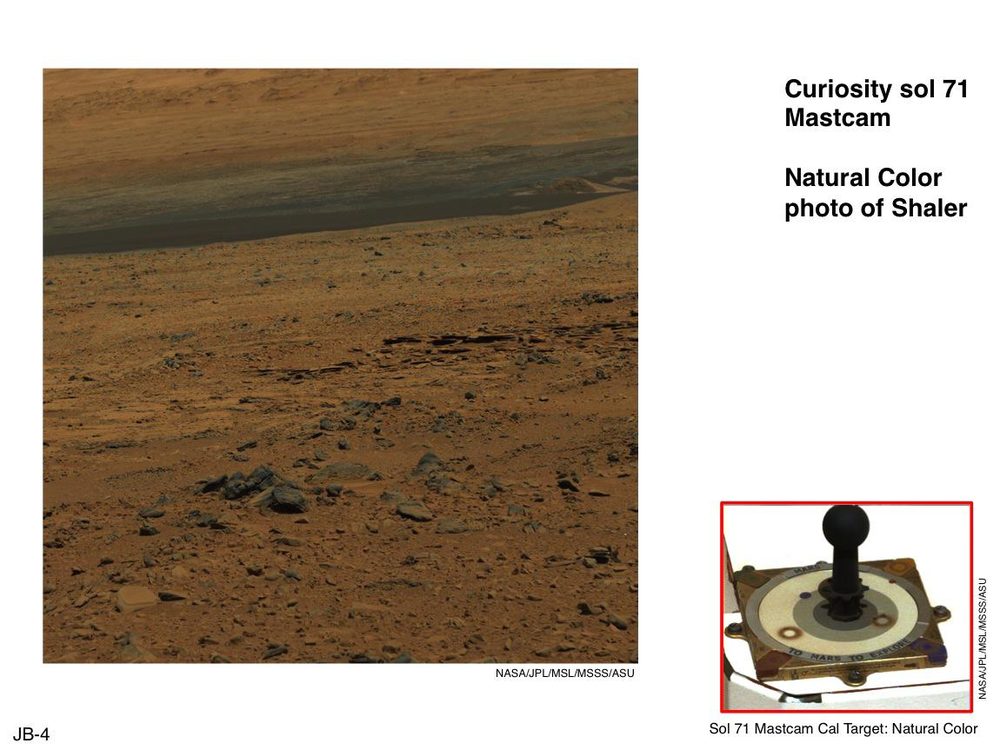 Curiosity Mastcam natural-colour estimate, sol 71