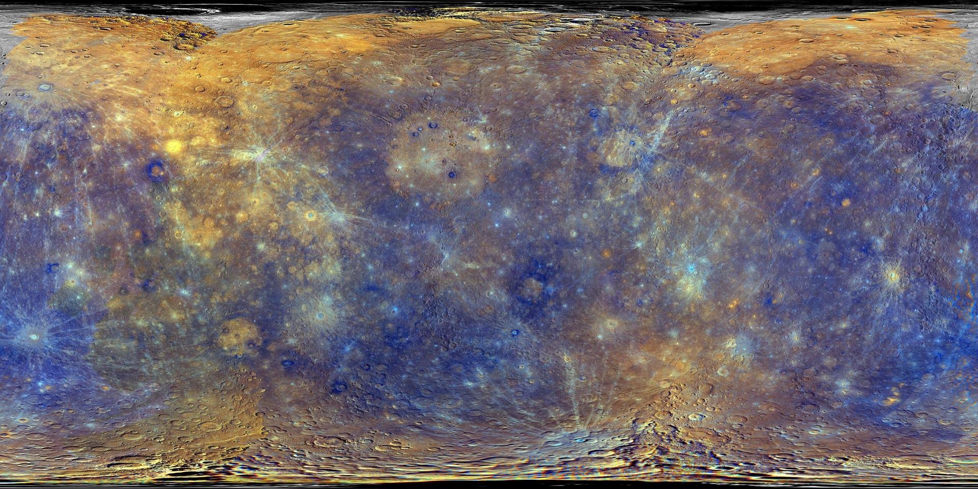 MESSENGER enhanced-colour map