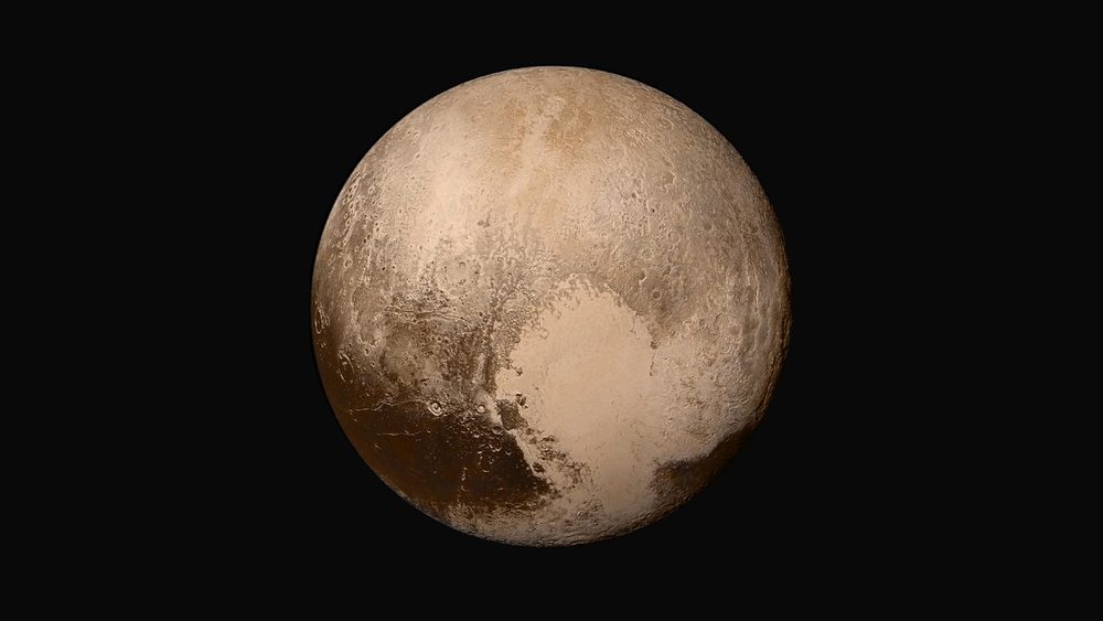 New Horizons global view in natural colour, July 2015