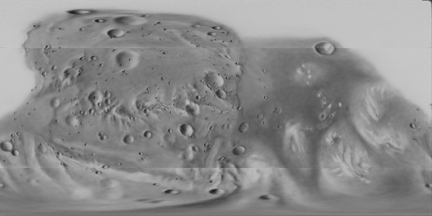 Deimos: Global mosaic texture (NASA 3D Resources)