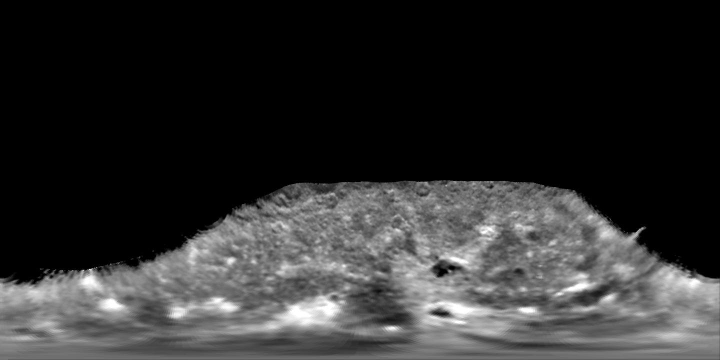 Oberon: Global mosaic texture (NASA 3D Resources)